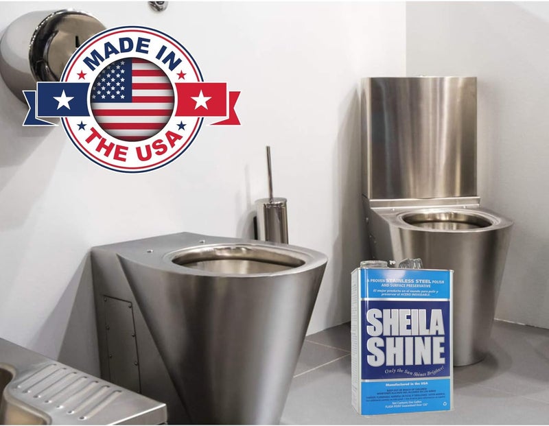 Sheila Shine 1 Gallon Stainless Steel Cleaner and Polish - Cleans, Polishes & Protects Kitchen Appliances, Refrigerators, Sinks, Ovens & Grills - Cleaner for Stainless Steel Appliances - Image 3